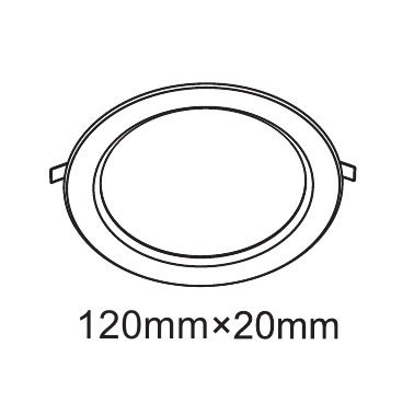 2061030010  Intego R Supervision Slim Recessed Round 120mm (4'') 6W, 120°, Cut-Out 100mm